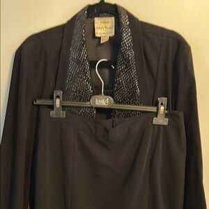 Joseph Ribkoff Black Blazer with Textured Collar